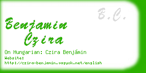 benjamin czira business card