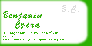 benjamin czira business card
